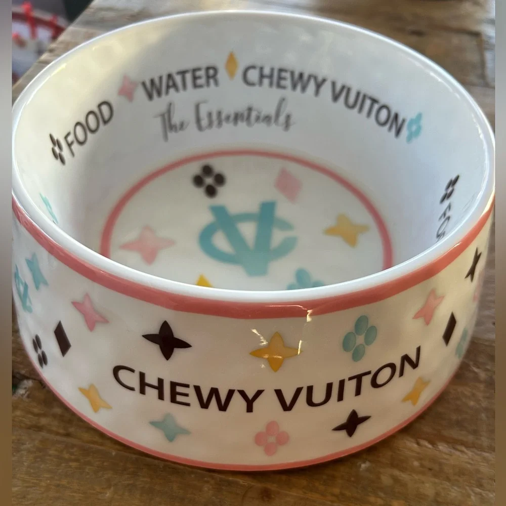 Chewy Vuiton Pet Water Food Bowl Haute Diggity Dog